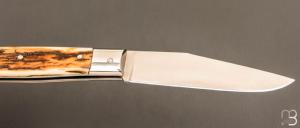   Couteau " Alpin " par Erwan Pincemin - Ivoire de mammouth et lame en N690