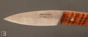   Couteau  "  Ariégeois " par la Coutellerie Savignac -  Erable ondé et lame 14C28N