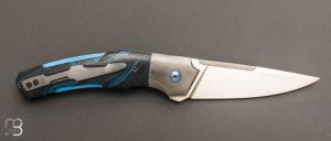   Couteau " Back flipper " custom par Florian Dreyer FD-Knives - G10 et RWL34