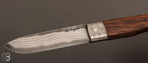  Couteau " Le Bugiste " par Frédéric Maschio - Noyer et lame damas japonais