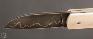   Couteau " Bull " custom de David Margrita - Mbull Knives - Os et lame sandwich