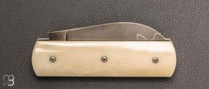   Couteau " Bull " custom de David Margrita - Mbull Knives - Os et lame sandwich