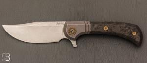   Couteau " Bullet  " pliant de Gudy van Poppel - Fibre de carbone et Böhler N690