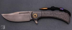   Couteau " Bullet  " pliant de Gudy van Poppel - Titane et Böhler N690