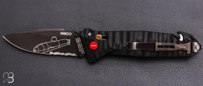 Couteau pliant C.A.C. " MN400 Forces Sous-Marine " Marine Nationale - PA6 FV noir