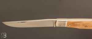   Couteau " Chasse"  custom par Mathieu Herrero - Ivoire de mammouth et lame XC100