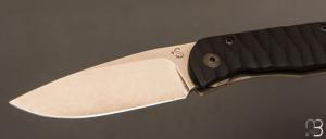   Couteau " Citizen full custom" par Sacha Thiel - G10 noir texturé et RWL34