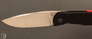   Couteau " Citizen full custom" par Sacha Thiel - G10 noir texturé et RWL34