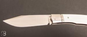 Couteau  "  Déclic " custom par Rémi Lavialle - G-10 blanc et N690