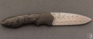    Couteau  "  Duc9  " custom par Nicolas Kowal - Fibre de carbone et la en Damasteel® Aegir