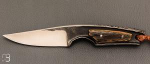    Couteau  "  Espadon " crote d'ivoire de mammouth par Pierre Reverdy