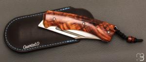 Couteau " Fallout " de collection par Olivier Ouertal - Loupe de palissandre