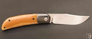    Couteau " Foxy " custom par Maxime Belzunce - Micarta et RWL34