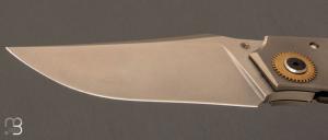 Couteau " Front-flipper custom " Titane et RWL34 de Berthelemy Gabriel - La Forge Agab