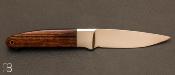 Couteau " Gentleman integral " fixe en bois de fer d'Arizona de Attila Kertész - AFK Knives