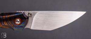    Couteau " Ghost " custom de Stéphane Sagric - Micarta Westinghouse et ZircuTi