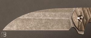 Couteau " Integral Druid Flipper  " par Peter Rassenti - Titane et M390