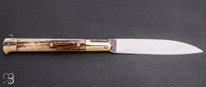    Couteau " Issoire " custom de Jérôme Bellon - Bois de cerf et RWL34