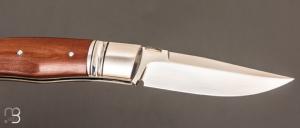   Couteau  "  Jess Horn Tribute #1 "  custom lock-back par Raphaël Durand - Micarta vintage et RWL-34