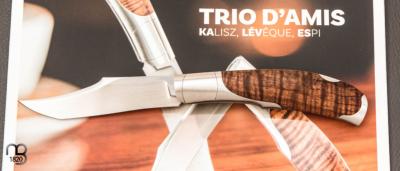  Couteau  "  KaLevEs " lock back artisanal de Cyril Kalisz - Koa et RWL-34