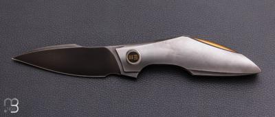  Couteau " Krait Snake WE24084-3 " WE KNIFE - Polished Gray Titanium et M390