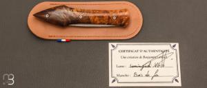  Couteau " L'Oegopsyde " fait main par Laraud Blade  - Bois de fer et VG10 Suminagashi