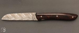  Couteau de poche pliant L08 damas manche bois de fer par Perceval