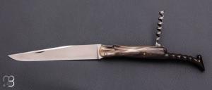    Couteau " Laguiole 2 pièces 14CM " par Mathieu Herrero - Pointe de corne