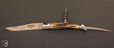 Couteau "Laguiole Berthier" 12cm 3 pièces bois de cerf 