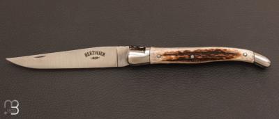 Couteau " Laguiole Berthier " bois de cerf 13 cm lame en acier XC75