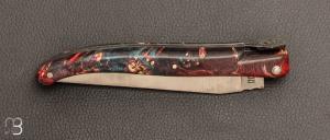    Couteau "Laguiole Hibiscus 12cm par Laguiole en Aubrac - Loupe de sureau