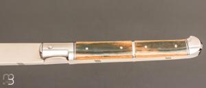  Couteau " Laguiole droit  " RWL34 et mammouth par Romain Alvarez