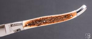      Couteau Laguiole en Aubrac - Ivoire de mammouth - doubles platines