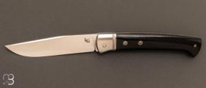  Couteau  "  Pice unique " custom par Laurent Gaillard - Micarta jute et 14c28N