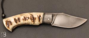    Couteau " Le 45 " Cran forcé par Mickaël Moing - Corne de bélier