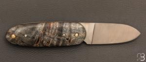   Couteau " Le Manu " par La Bonne Trempe - Loupe de peuplier et 14c28