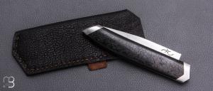    Couteau  " Le Premier  " custom par Alban Campagnola - Fatcarbon et lame en RWL34