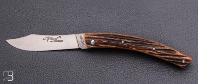   Couteau Le Thiers 11CM par Cognet -  Os cerfé et 14c28N