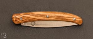 Couteau Le Grand Coq Paris 2024 - Bois d'olivier et 12c27