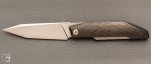    Couteau " Liner lock " custom par Samuel Jugieau - Fibre de carbone et lame en RWL34