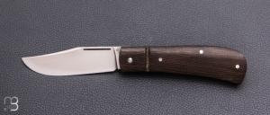   Couteau " Little Bad " custom par Franck Souville - Micarta et RWL34