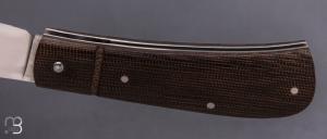  Couteau " Little Bad " custom par Franck Souville - Micarta et RWL34