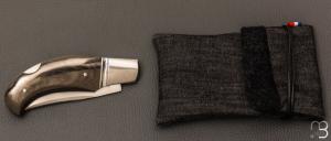 Couteau  "Lock-Back  " par Honoré Vilain - RWL34 et fibre de carbone