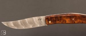   Couteau  "  Löfgren " par Jérôme Latreille - Damasteel et bois de fer