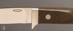  Couteau "Loveless 5'' Drop Point" par Shaun Bruwer - Micarta et N690