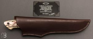    Couteau "Loveless 5'' Drop Point" par Shaun Bruwer - Ivoire de mammouth et N690