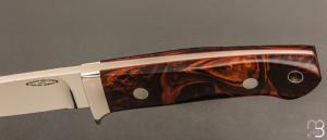  Couteau " Loveless Medium Drop Point " par Shaun Bruwer - Ironwood et Bohler Lohmann