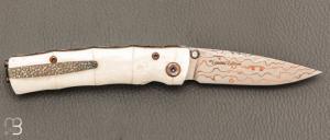  Couteau MC33MD par Mcusta - Corian et Rainbow damascus - Limited Edition