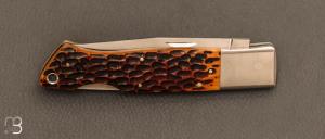 Couteau " MF custom " par Jess Horn - Jigged Bone et ATS-34