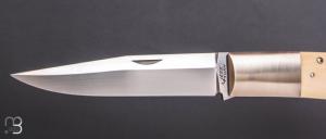    Couteau  " MF XL " lock back par Jess Horn - Ivoire de mammouth 